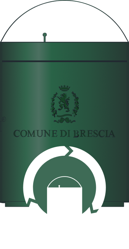 Immagine di un cestino con i colori A2A